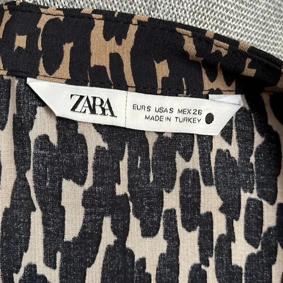 ZARA Woman Oversized Cheetah Animal Print Mini Dress, Size S - Picture 8 of 11
